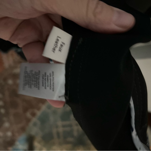 TAHARI Faux Leather Women's Charcoal Blazer/Jacket OPEN FRONT with zippers-Snaps - Picture 9 of 13